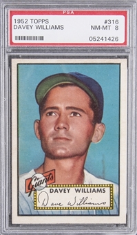 1952 Topps #316 Davey Williams – PSA NM-MT 8